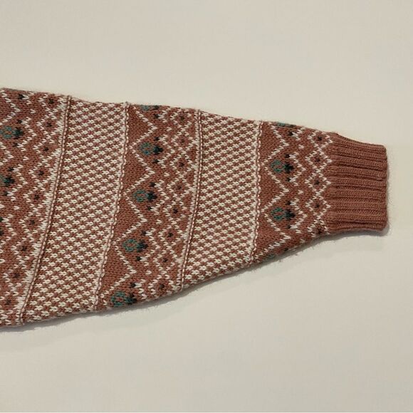 Vintage 1980's Gina Peters Knitted Geometric Pattern Cardigan Sweater Women's M - Picture 3 of 12